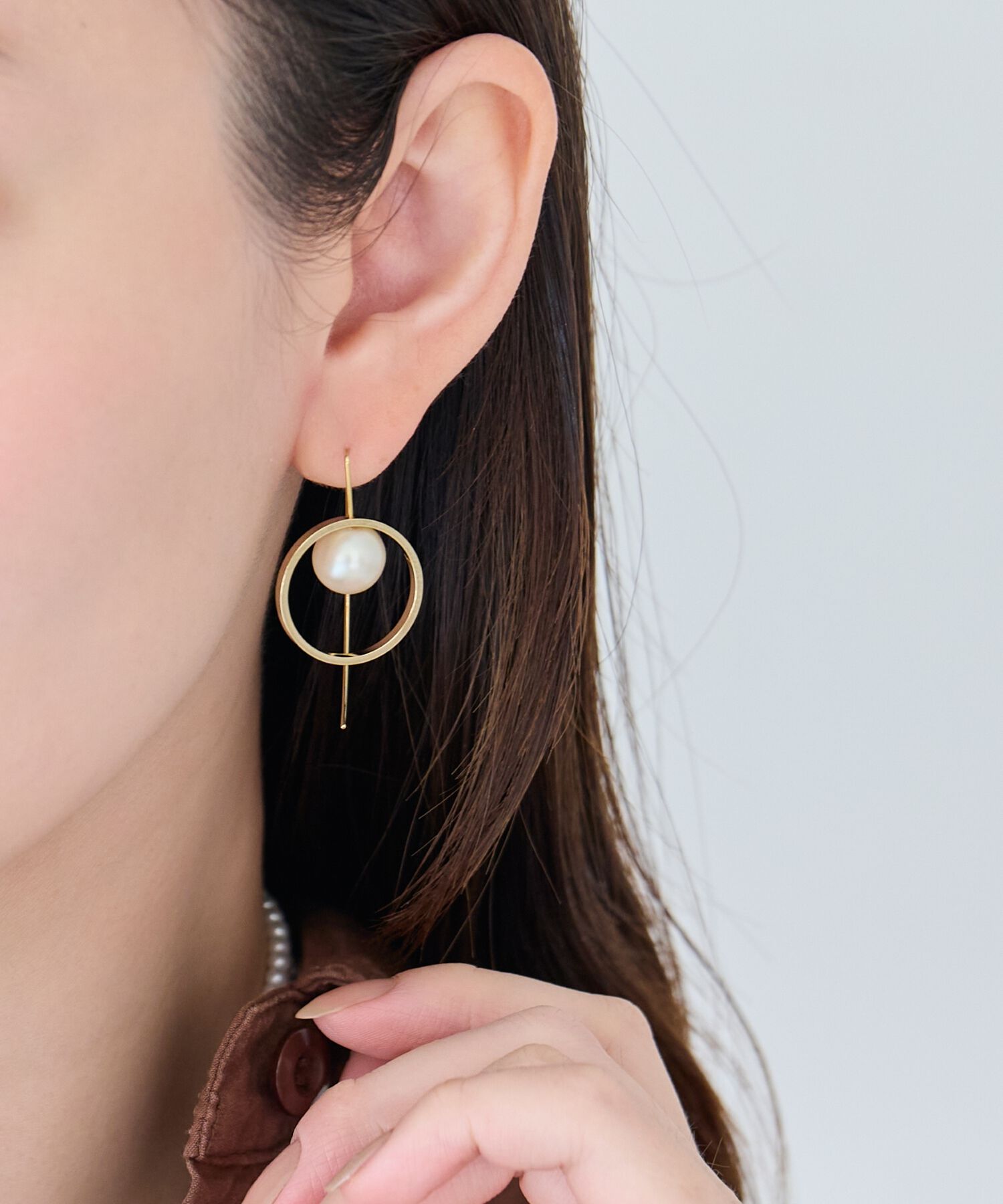 【フィービィー/Phoebe】 【金属アレルギー対応】モーションリングパールピアス/ニッケルフリー/大ぶり/存在感◎/主役級