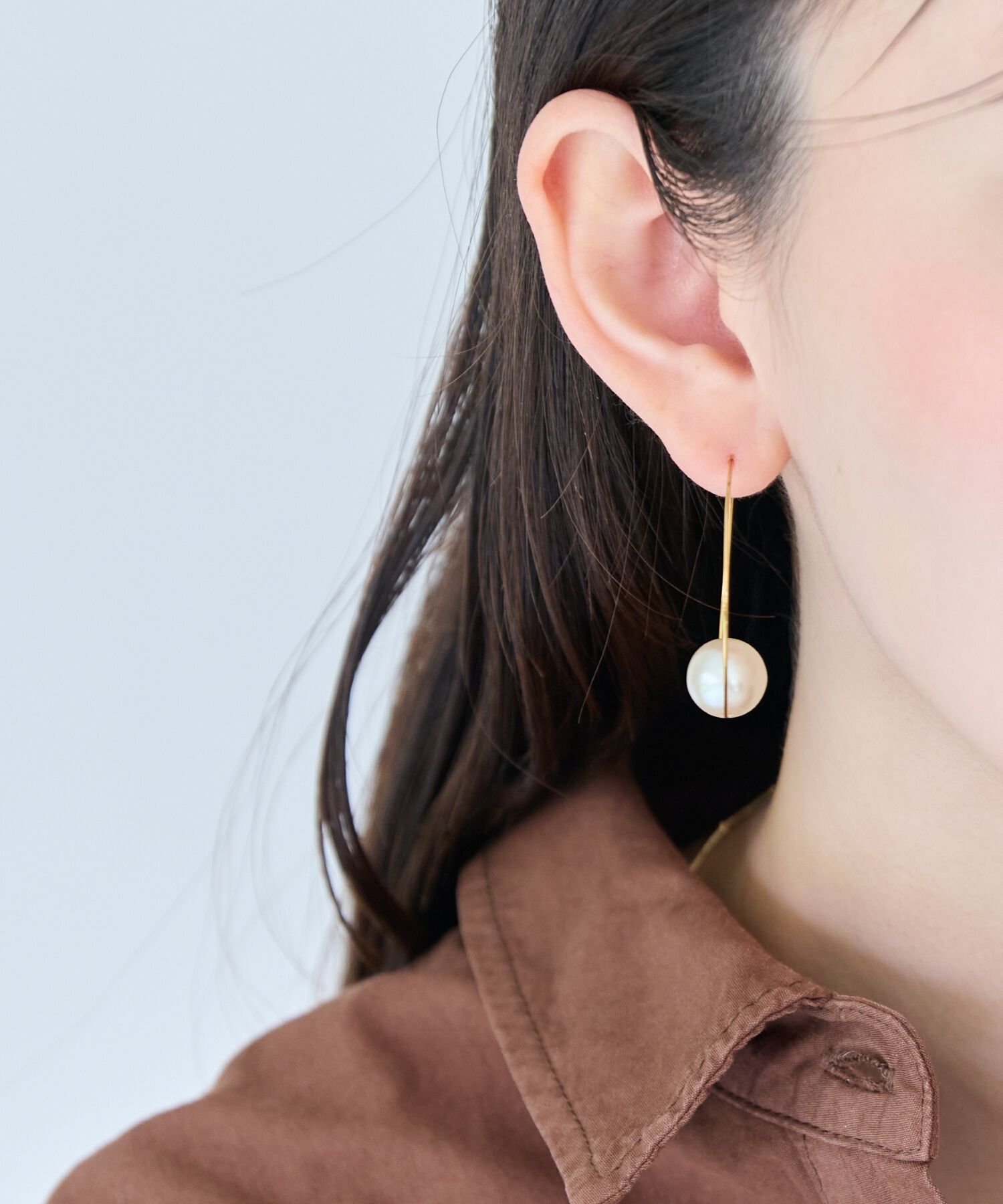 【フィービィー/Phoebe】 【金属アレルギー対応】ビッグサークルパールピアス/ニッケルフリー/大ぶり/存在感◎/主役級