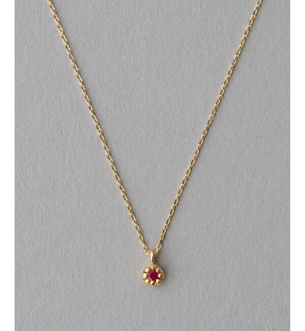【エテ/ete】 K18YG フルール ネックレス（誕生石 5・7・9月）