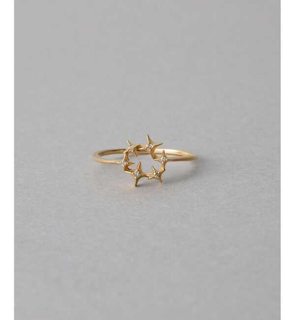 【エテ/ete】 [Winter Treat｜VERY MERRY] K18YG ダイヤモンド ホーリー リング