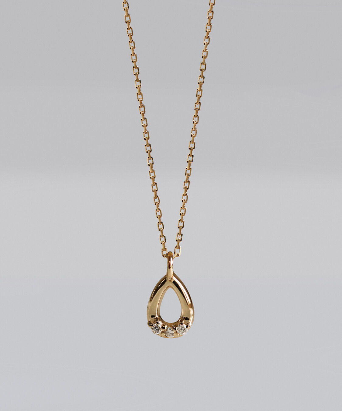 【キュイキュイ/cui-cui】 ダイヤモンド ペアシェイプ ネックレス | K10YG