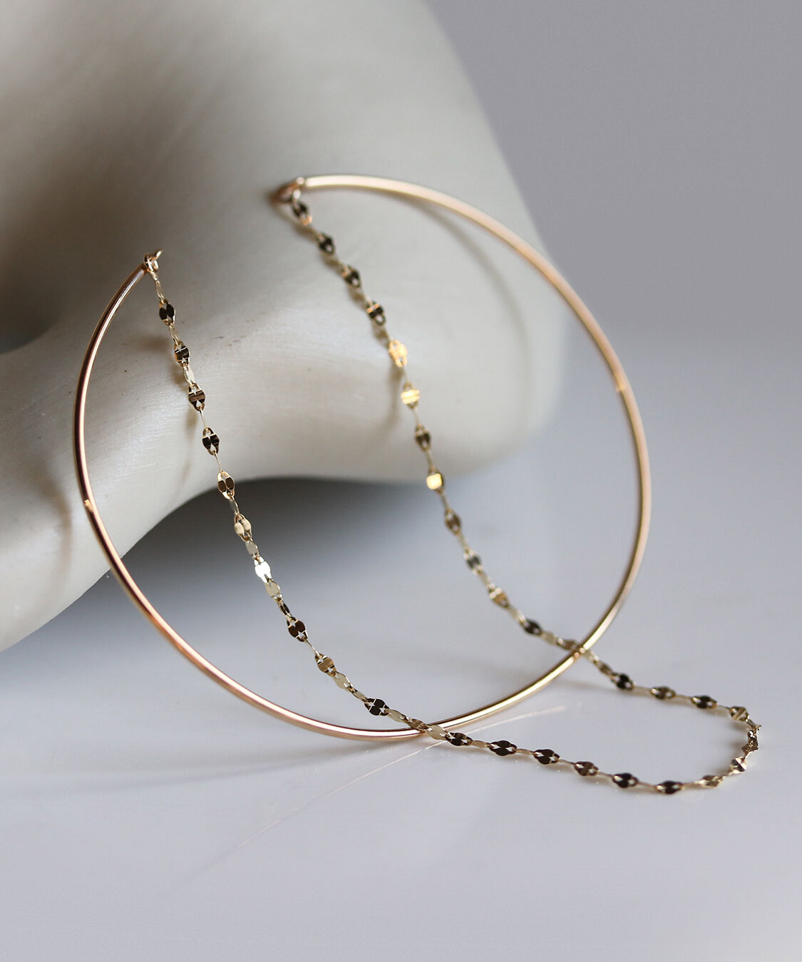 【キュイキュイ/cui-cui】 ゴールド エクレアチェーン バングル | K10YG