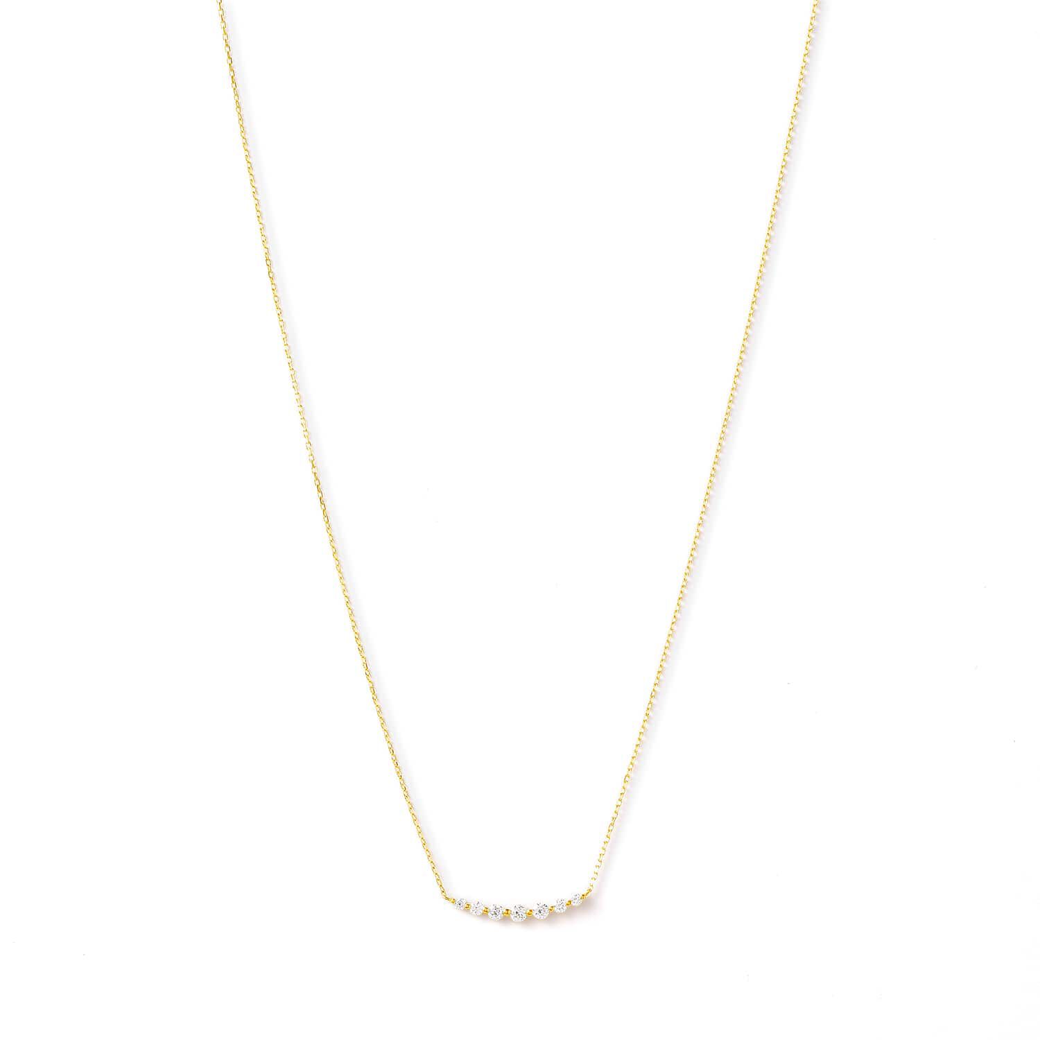 【アガット/agete】 K18ダイヤモンドネックレス