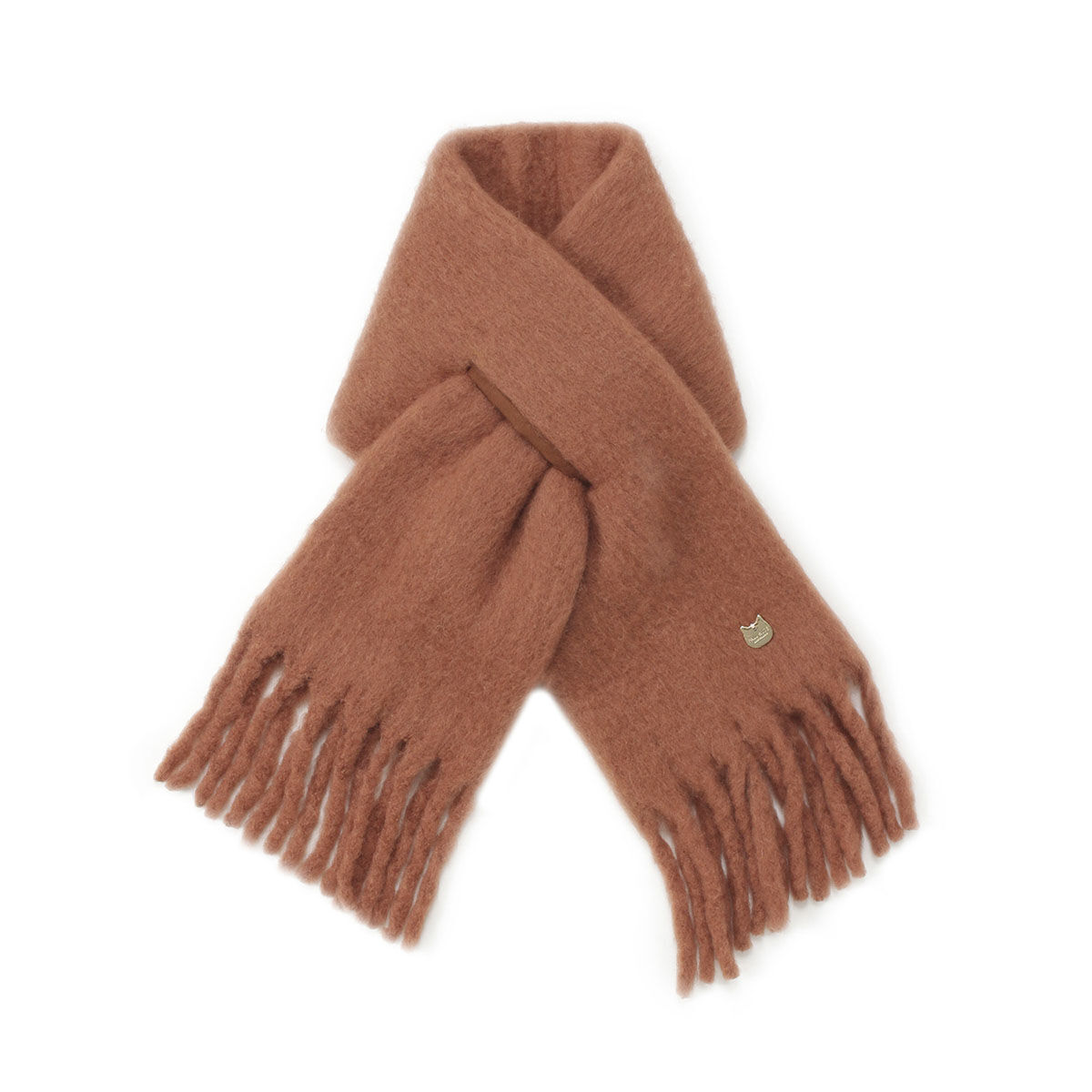 【ボン・フェット/Bonnes Fetes】 ＰＪ／マフラー／ ウール混無地ボリューム