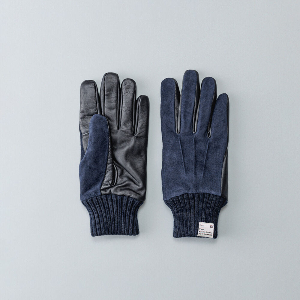 メンズファッションなら|【バックヤードファミリー/BACKYARD FAMILY】 クロダ 手袋 メンズ 通販 グローブ 手ぶくろ ピッグスエード ラムコンビ カフスグローブ レザー