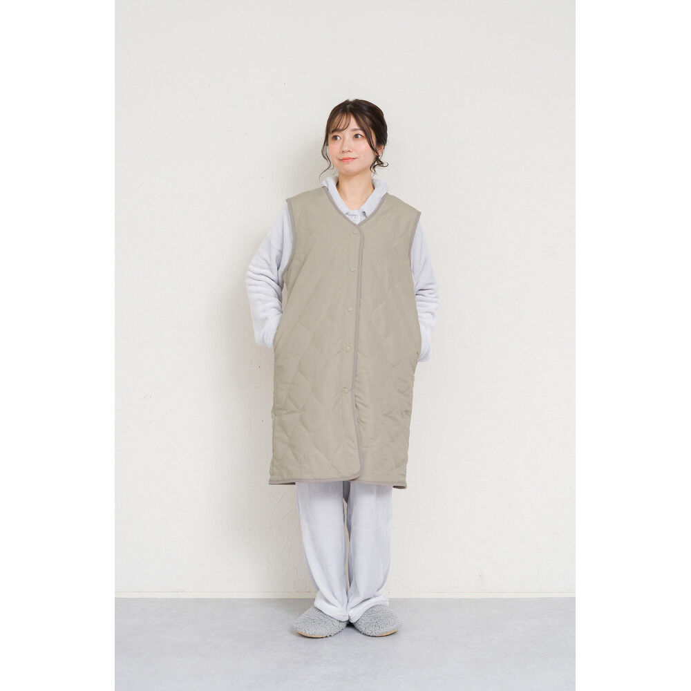 モテ系ファッションメンズ|【バックヤードファミリー/BACKYARD FAMILY】 キルティングベスト レディース 通販 ジレ ロングジレ 前開き フロントボタン ノースリーブ