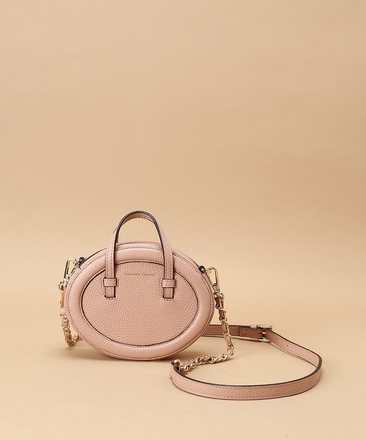 【サマンサタバサ/Samantha Thavasa】 シンプルサークル型 レザーミニショルダーバッグ