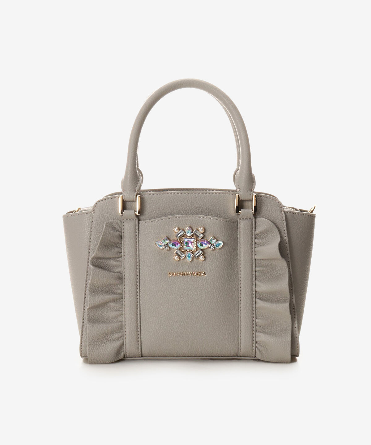 【サマンサベガ/SAMANTHAVEGA】 ビジューフリルハンドバック