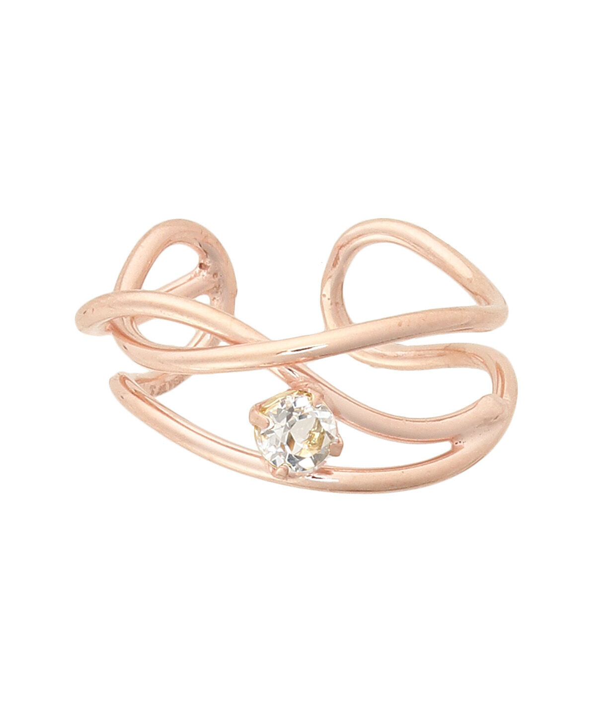 【サマンサティアラ/Samantha Tiara】 メタルストーン イヤーカフ