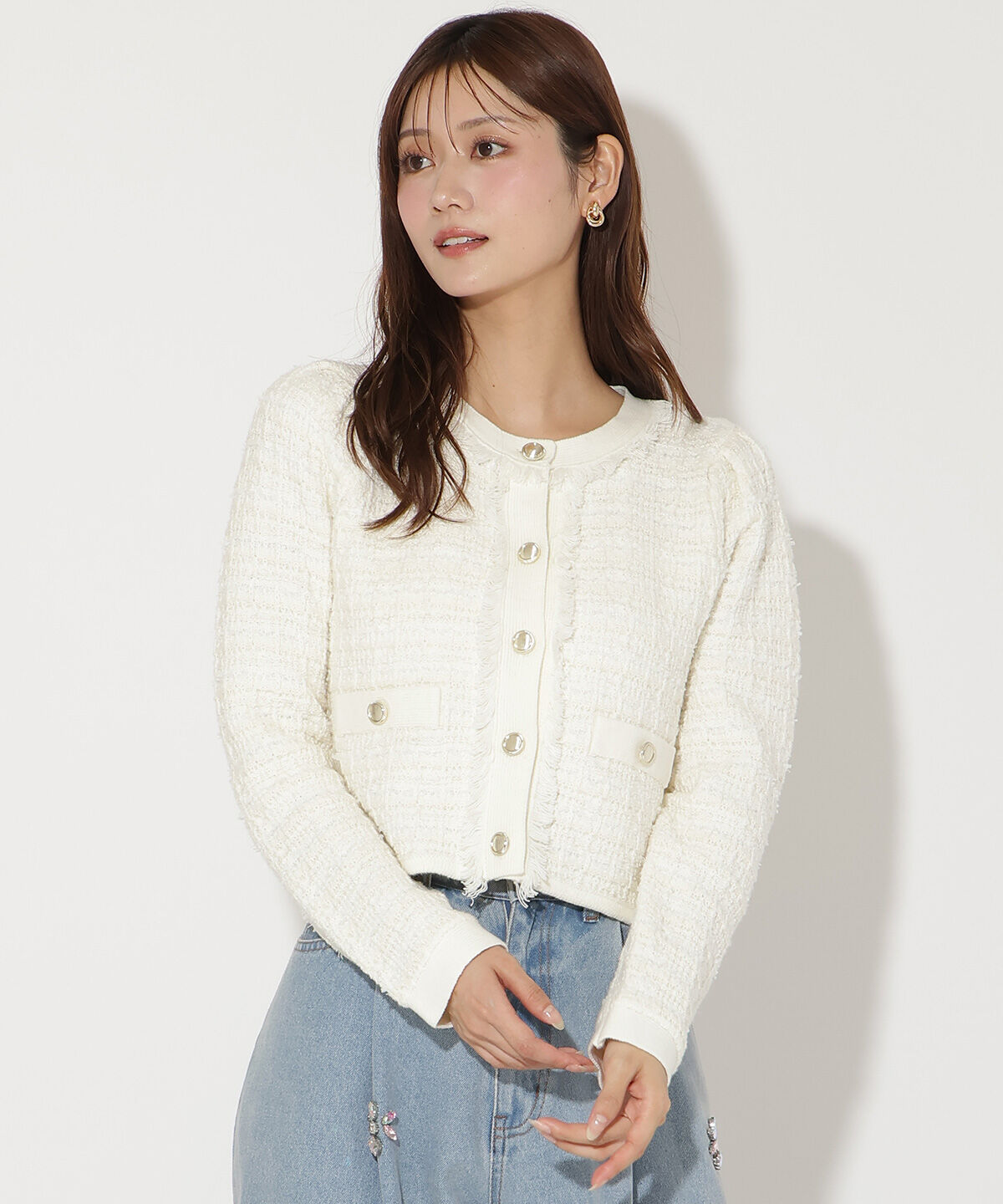 人気メンズファッション|【アンドクチュール/AND COUTURE】 ツイードライクニットカーディガン