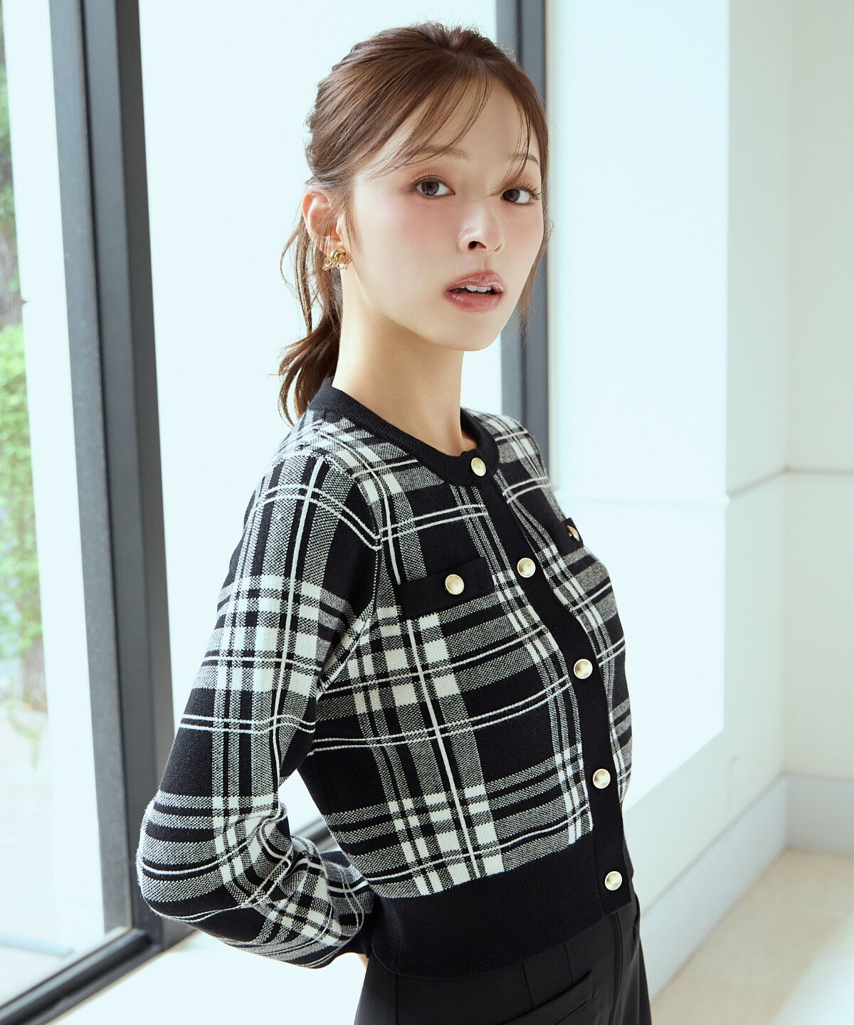 人気メンズファッション|【アンドクチュール/AND COUTURE】 チェックジャガードニットカーディガン