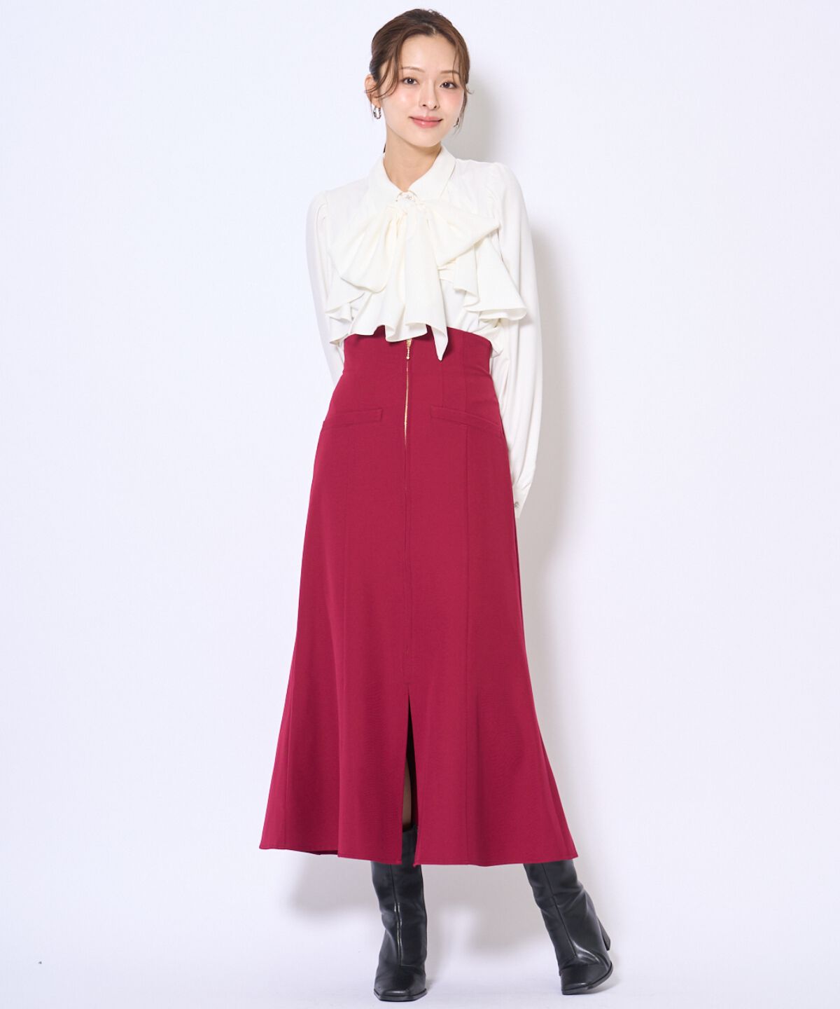 【アンドクチュール/AND COUTURE】 フロントZIPマーメイドスカート