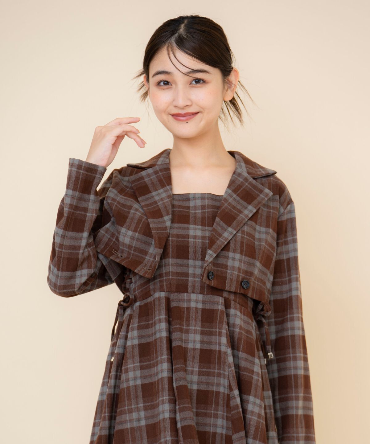 【レディアゼル/REDYAZEL】 チェックショートジャケット