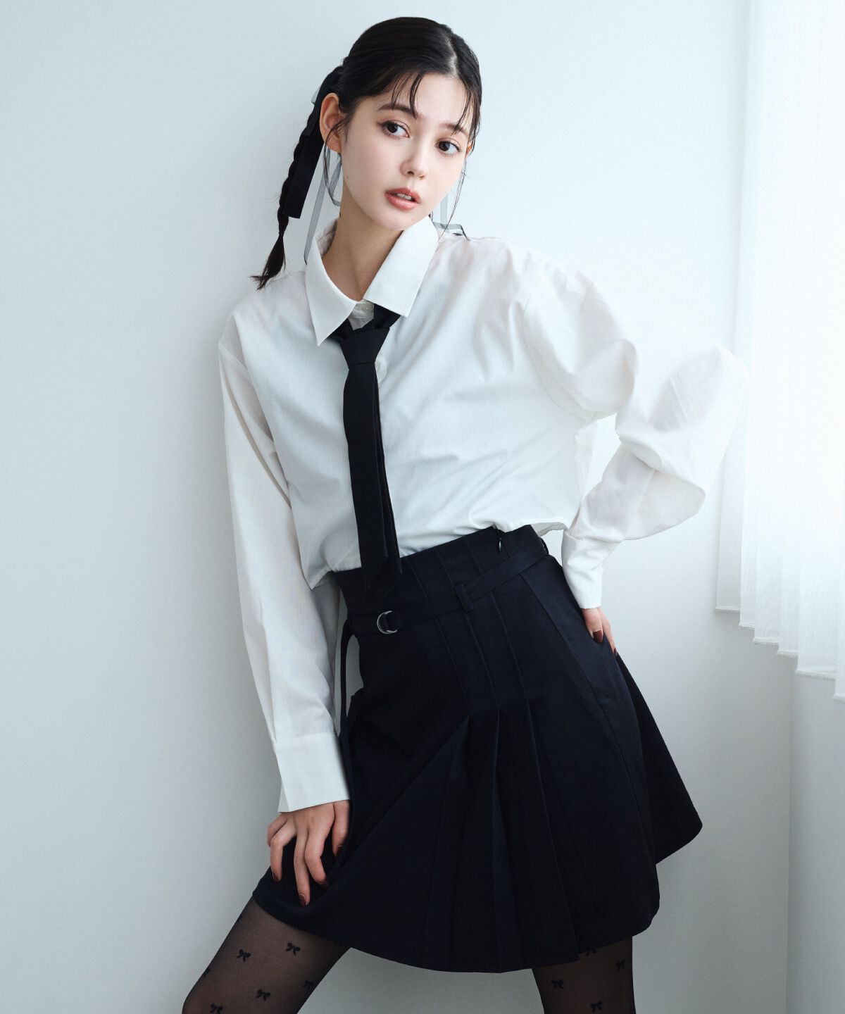 【レディアゼル/REDYAZEL】 ハイウエストアシメプリーツミニスカート