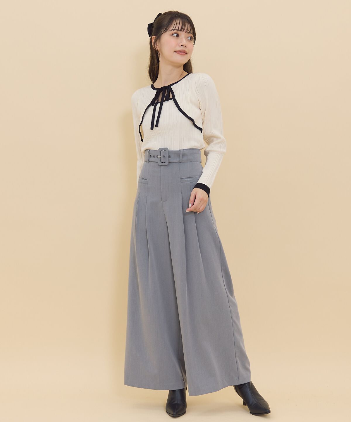 【レディアゼル/REDYAZEL】 タックワイドパンツ