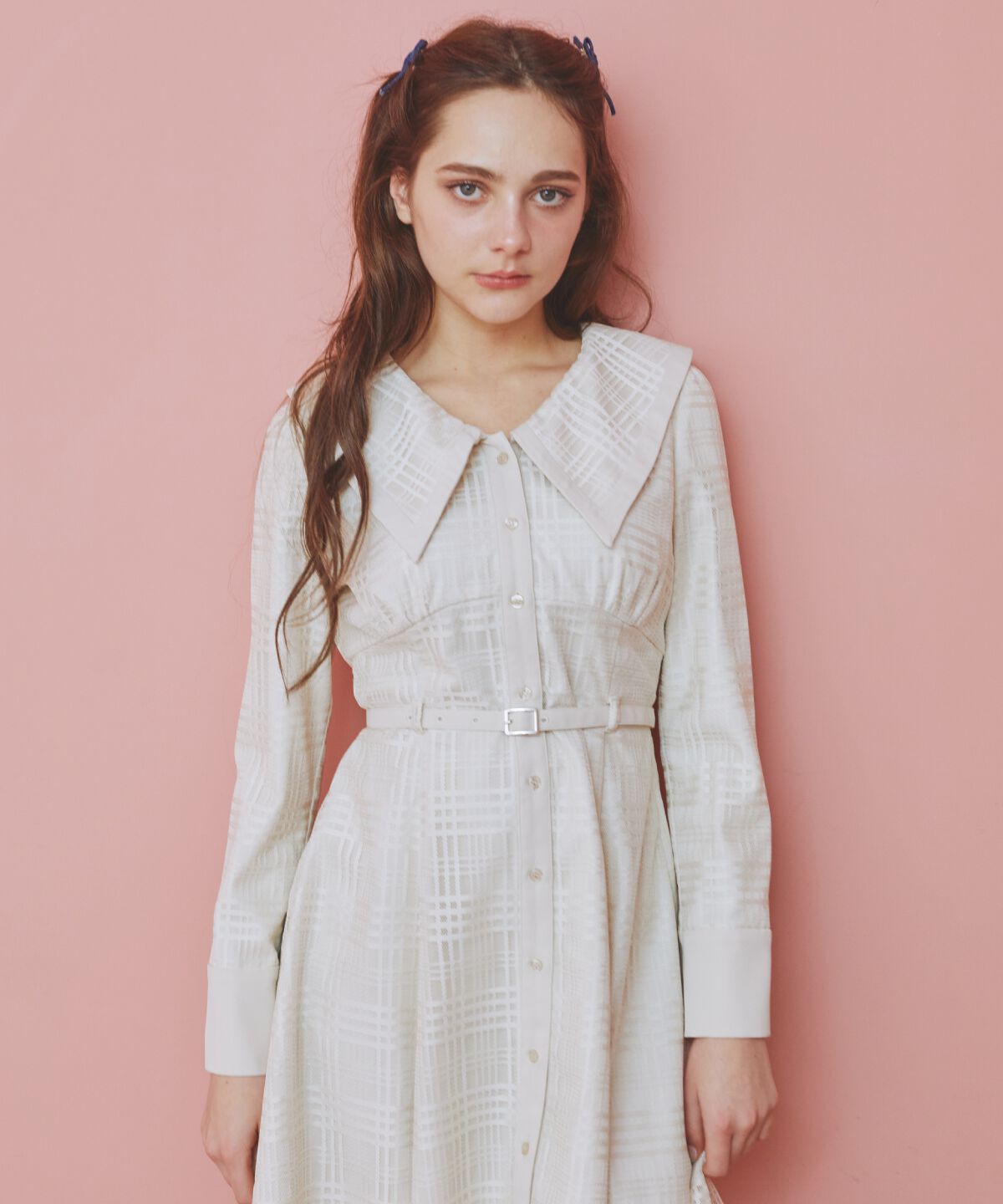 【レディアゼル/REDYAZEL】 ビッグカラーレースミニワンピース