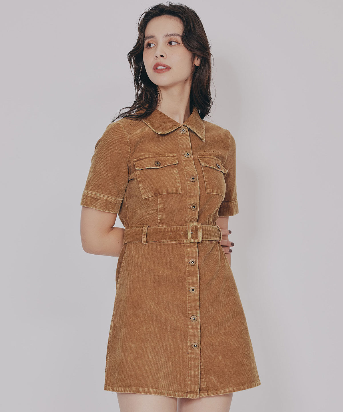 【レディアゼル/REDYAZEL】 ヴィンテージライクコーデュロイワンピース