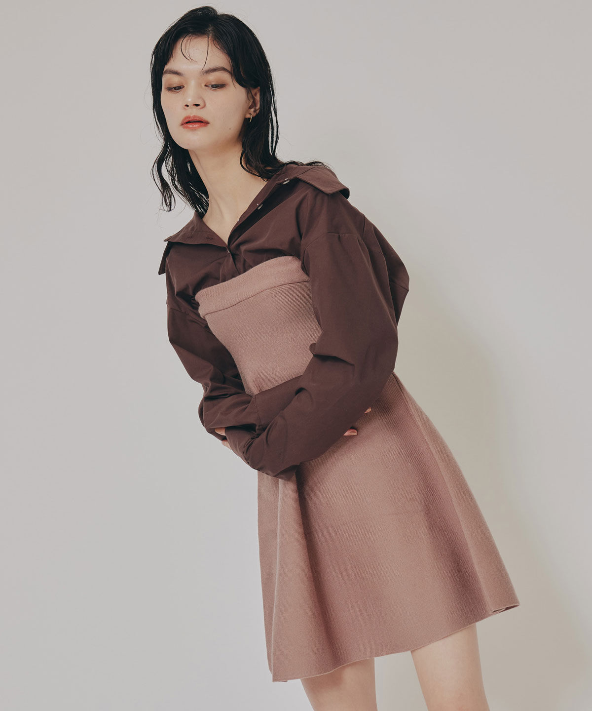 【レディアゼル/REDYAZEL】 マルチWAYドッキングニットワンピース