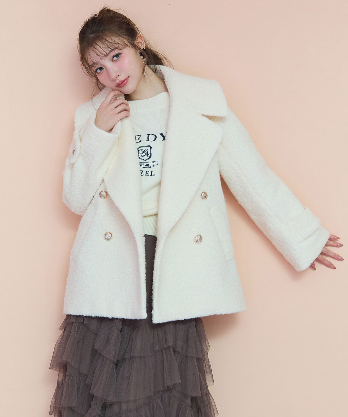 ファッションメンズお薦め|【レディアゼル/REDYAZEL】 ボアダブルミドルコート