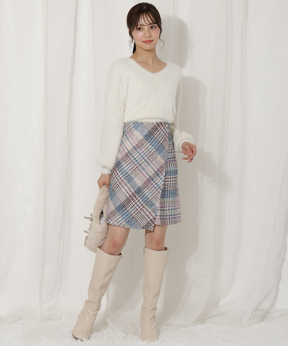 【ウィルセレクション/WILLSELECTION】 ラメツイードミニスカート