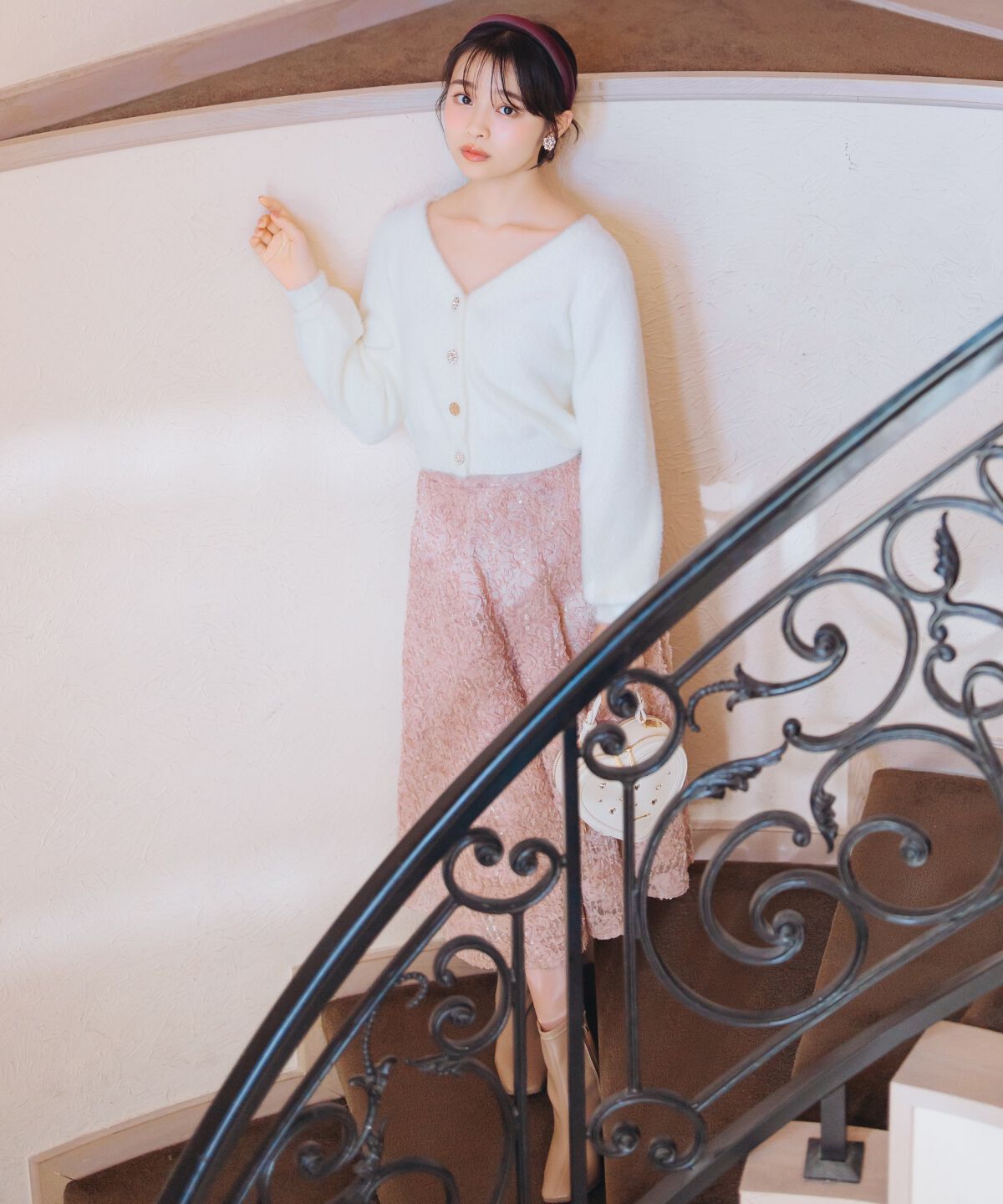 【ウィルセレクション/WILLSELECTION】 キラキラフラワーチュールフレアスカート