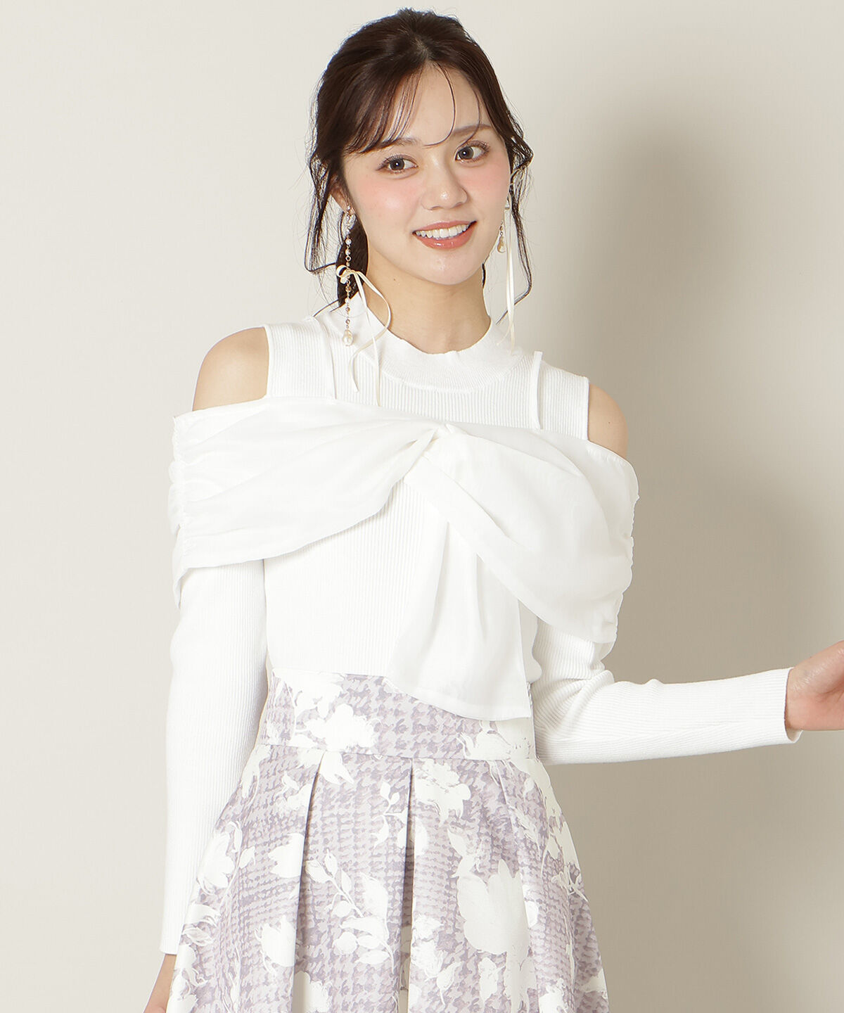 【ウィルセレクション/WILLSELECTION】 リボンビスチェドッキングリブニット