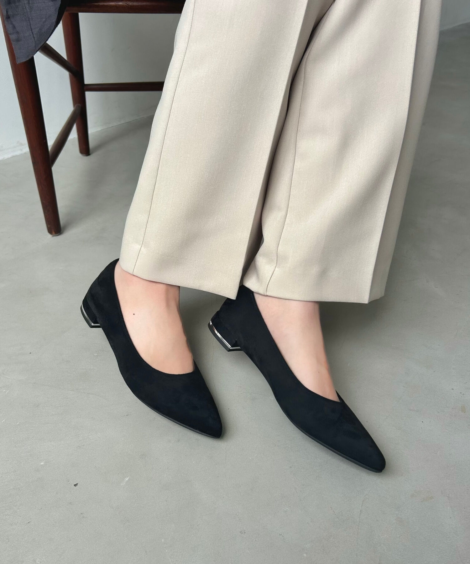 【オリエンタルトラフィック/ORiental TRaffic】 【跳べるパンプス/シリーズ累計１５０万足突破】メタリックライン フラット /R-3218 パンプス クッション