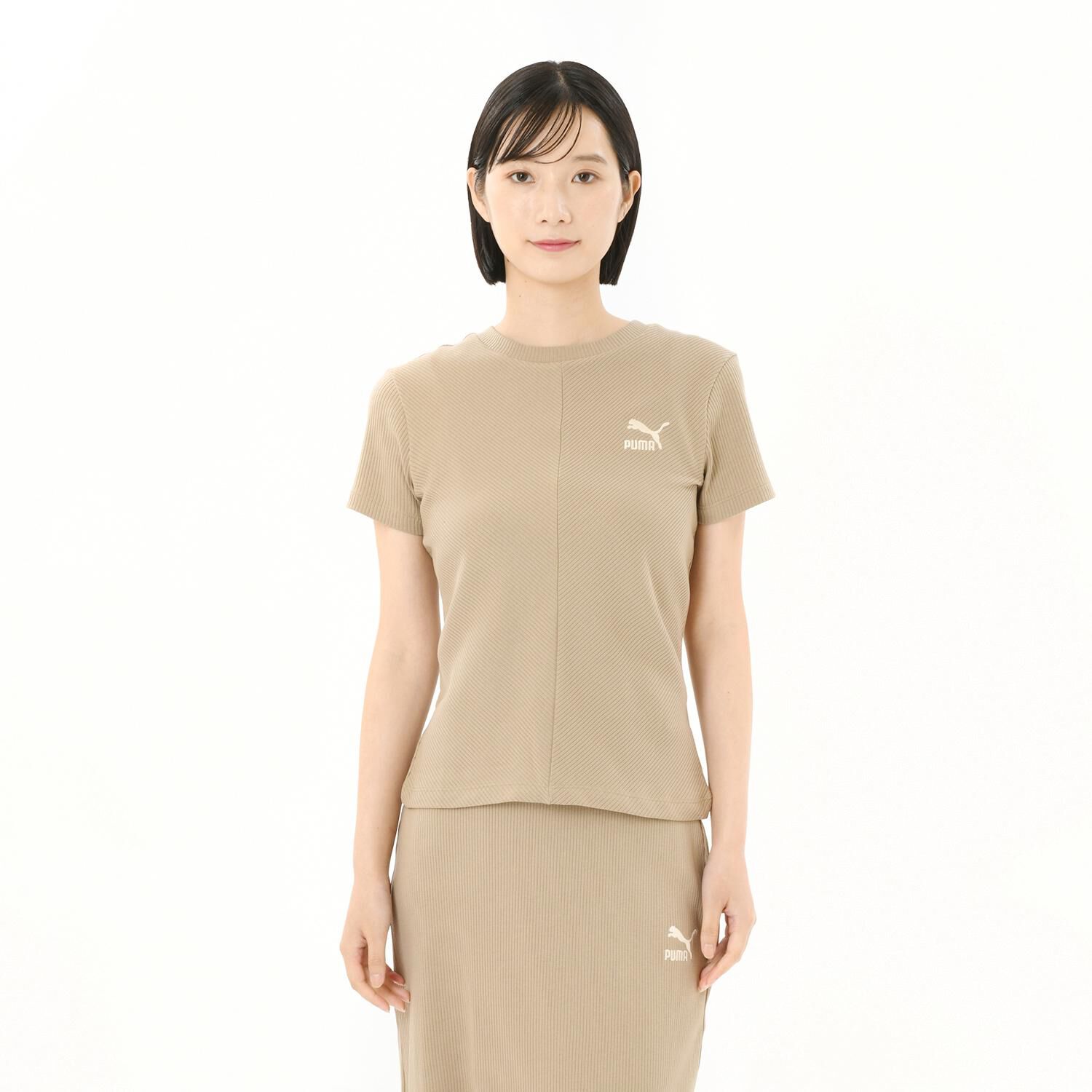 ファッションメンズのイチオシ|【エービーシー・マート/ABC-MART】 【PUMA ウェア】W CLASSICS RIBBED SLIM TEE