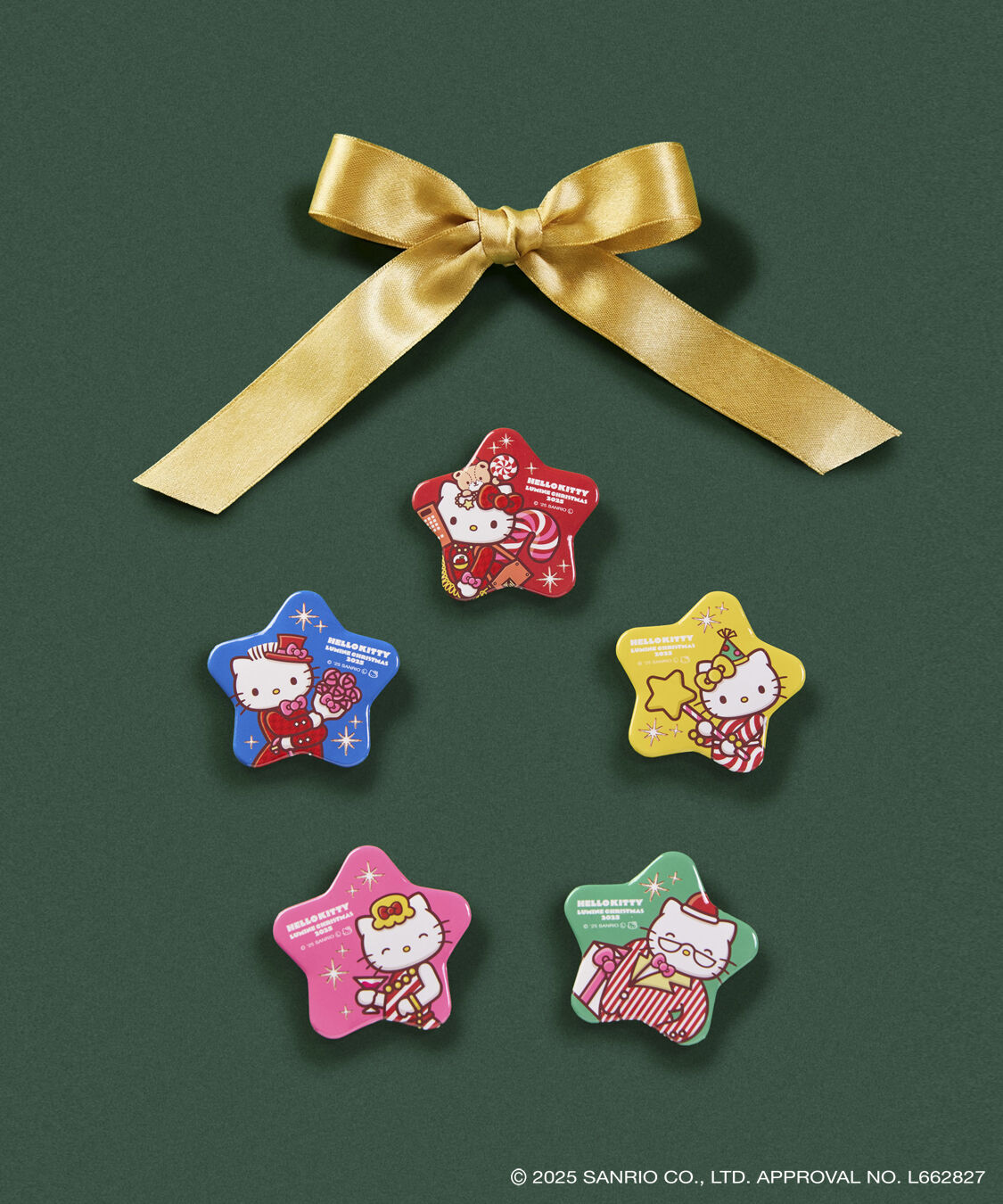 【ルミネクリスマス×ハローキティ　ポップアップショップ/LUMINE CHRISTMAS×HELLO KITTY POP UP SHOP】 トレーディング缶バッジ 全5種