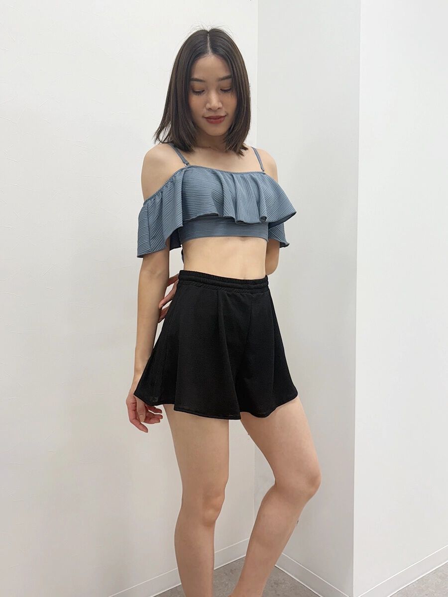 無地オフショルダーワンピ見えビキニ（PEAK&PINE）｜ルミネの