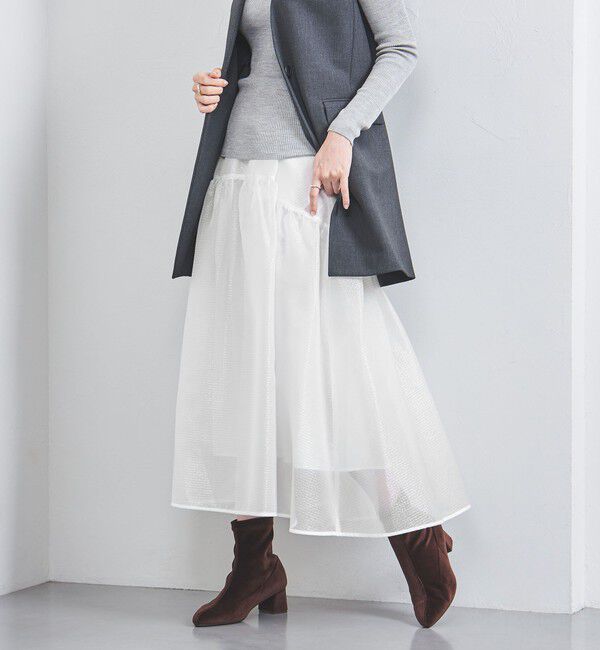 スケルトン シャインジャカード スカート（UNITED ARROWS）｜ルミネの 