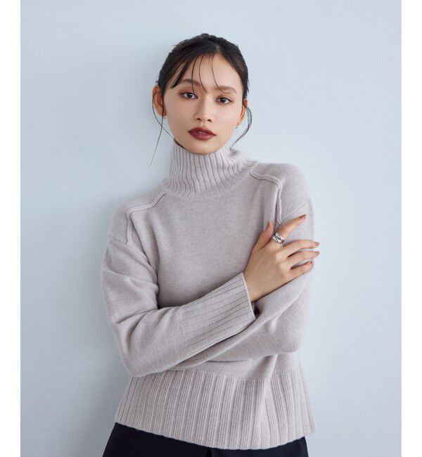 ebure ローゲージカシミア ハイネック ノースリーブニット 頻繁 