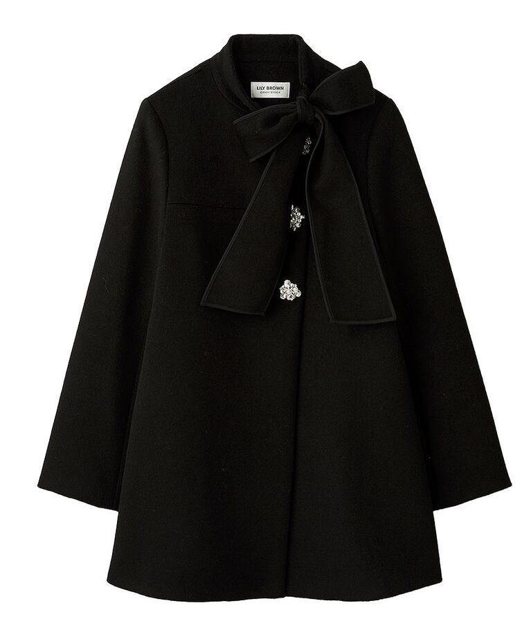 L.B CANDY STOCK]Aラインビジューリボンコート（LILY BROWN）｜ルミネ  