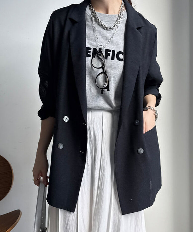 ウォッシャブル】シアーダブルジャケット｜ルミネのファッション通販  