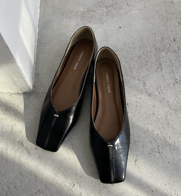 デミルクスビームス ネブローニ スクエアフラットシューズ  