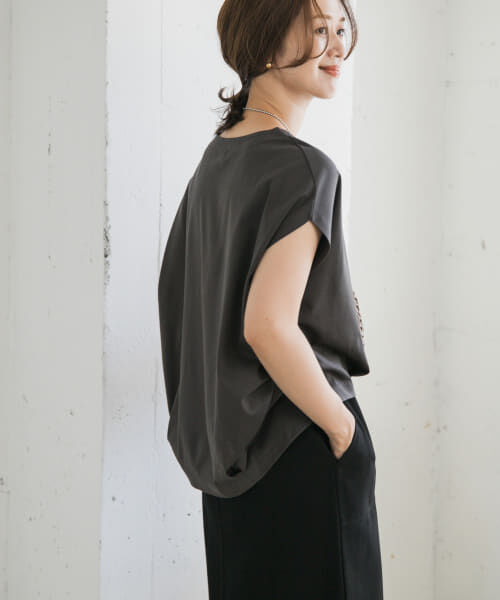 URBAN RESEARCH/DOORS コットンバックタックフレンチプルオーバー