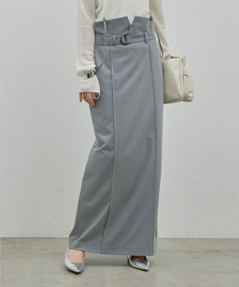  「ハイウエスト2WAYスカート」|スカート|グレー