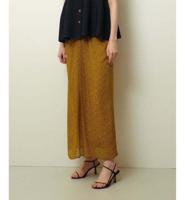 ルミナスプリントドレープスカート