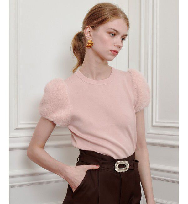 WEB限定【LOULOU WILLOUGHBY】フェザースリーブプルオーバー