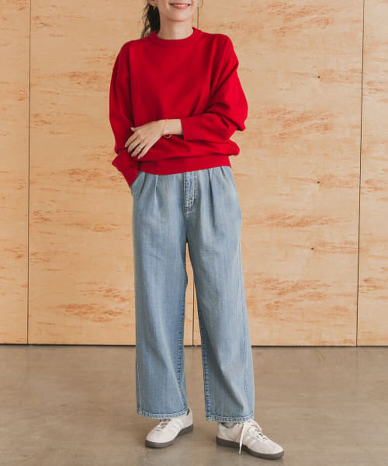 URBAN RESEARCH DOORS「DOORS 2タックギャザーデニムパンツ」|デニム|