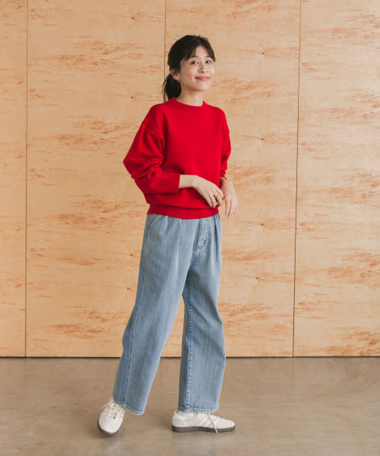 URBAN RESEARCH DOORS「DOORS 2タックギャザーデニムパンツ」|デニム|