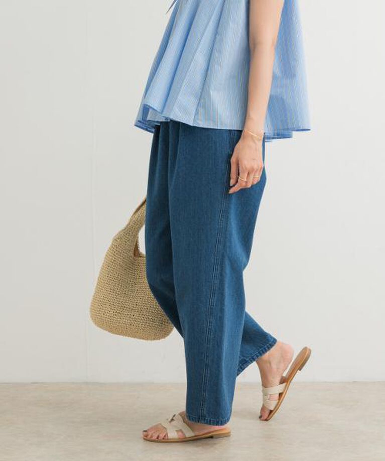 URBAN RESEARCH DOORS「DOORS 2タックギャザーデニムパンツ」|デニム|