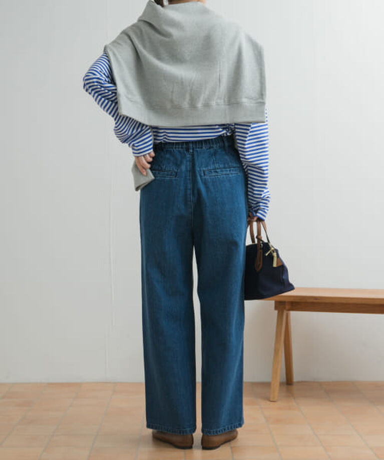 URBAN RESEARCH DOORS「DOORS 2タックギャザーデニムパンツ」|デニム|