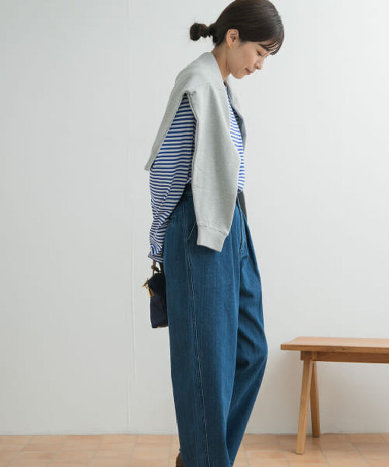 URBAN RESEARCH DOORS「DOORS 2タックギャザーデニムパンツ」|デニム|