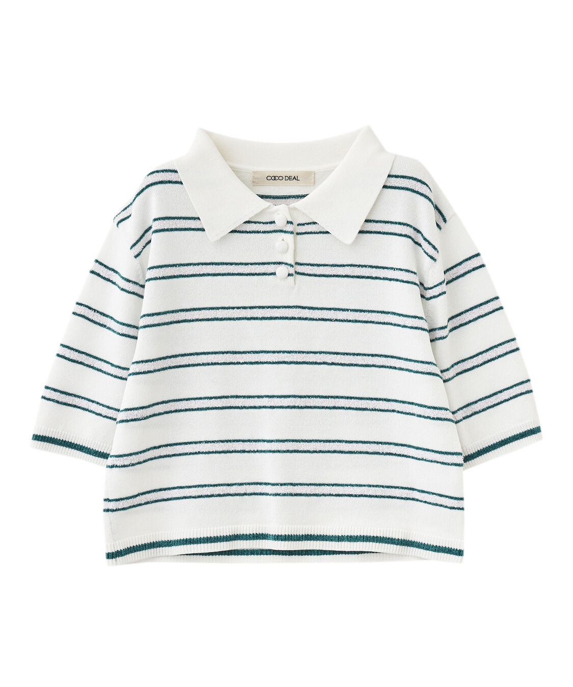 マルチボーダーポロニット　ココディール マルチボーダーポロニット（COCO DEAL）｜ルミネのファッション