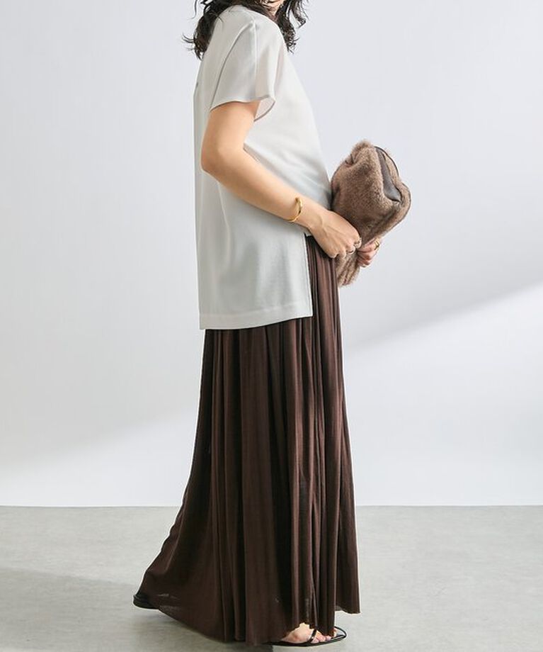  「【ウォッシャブル】テレコ切替ジョーゼットブラウス」|シャツ・ブラウス|