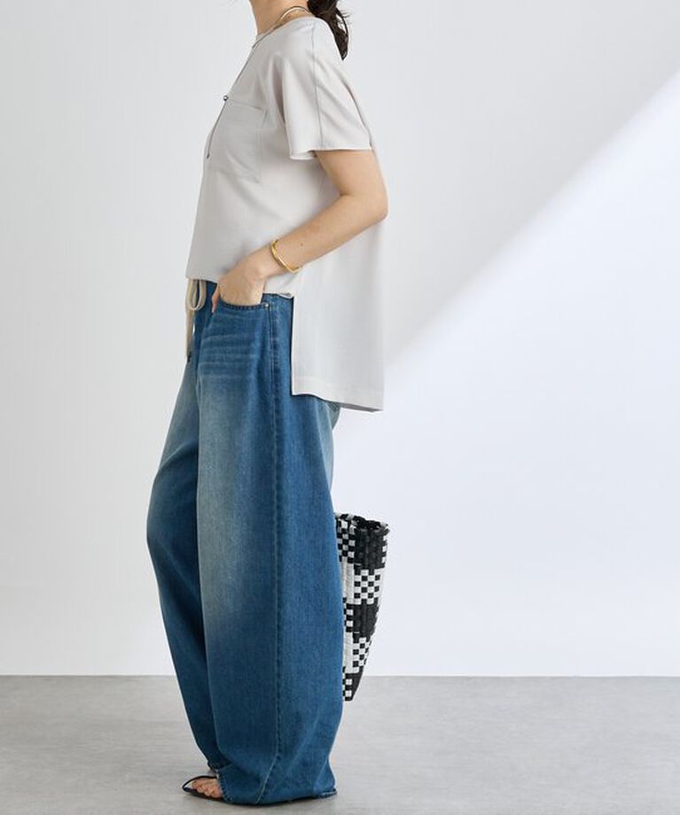  「【ウォッシャブル】テレコ切替ジョーゼットブラウス」|シャツ・ブラウス|