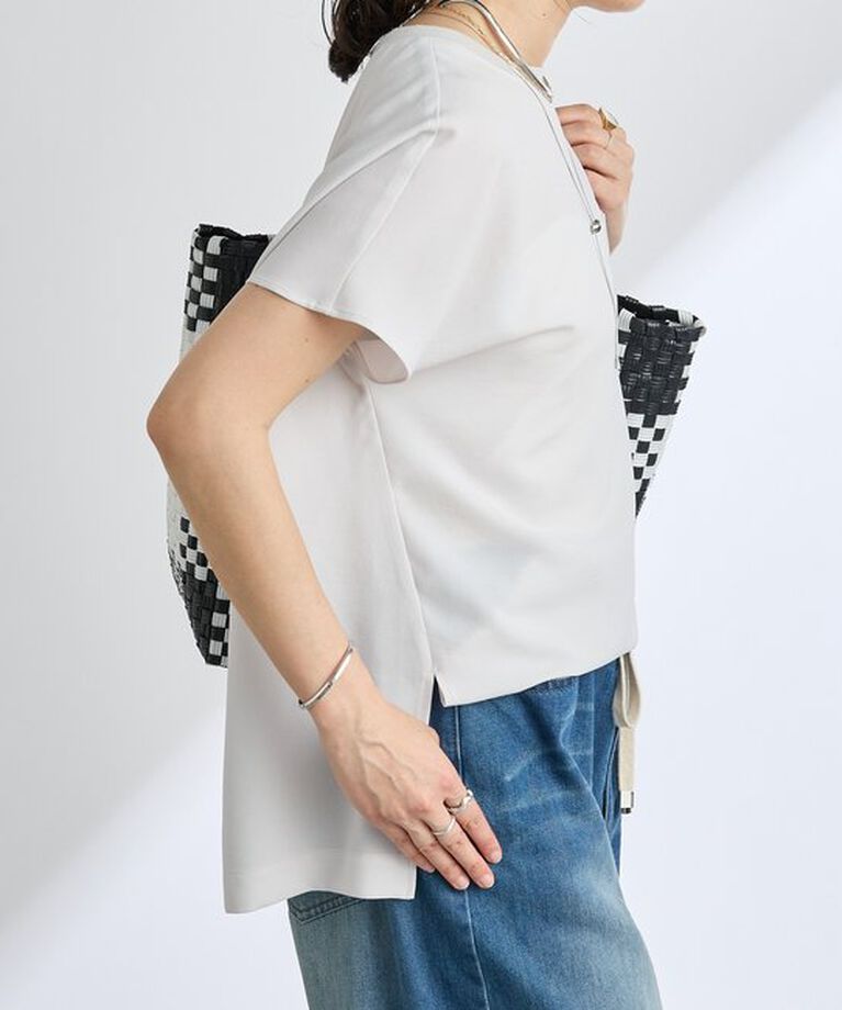  「【ウォッシャブル】テレコ切替ジョーゼットブラウス」|シャツ・ブラウス|