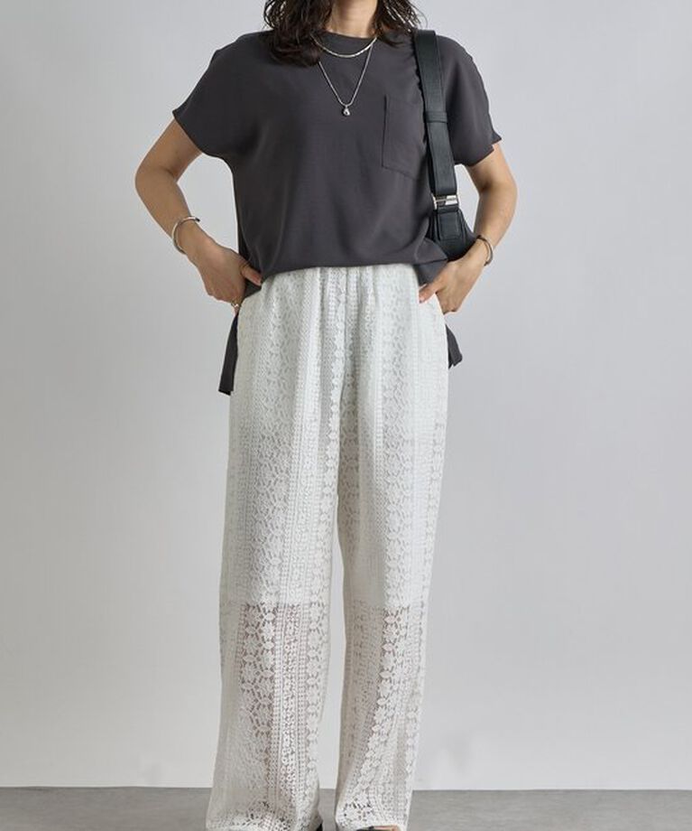  「【ウォッシャブル】テレコ切替ジョーゼットブラウス」|シャツ・ブラウス|