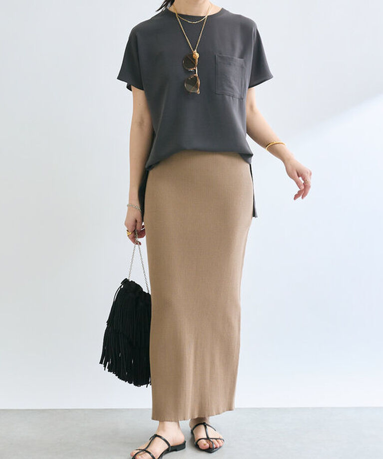  「【ウォッシャブル】テレコ切替ジョーゼットブラウス」|シャツ・ブラウス|